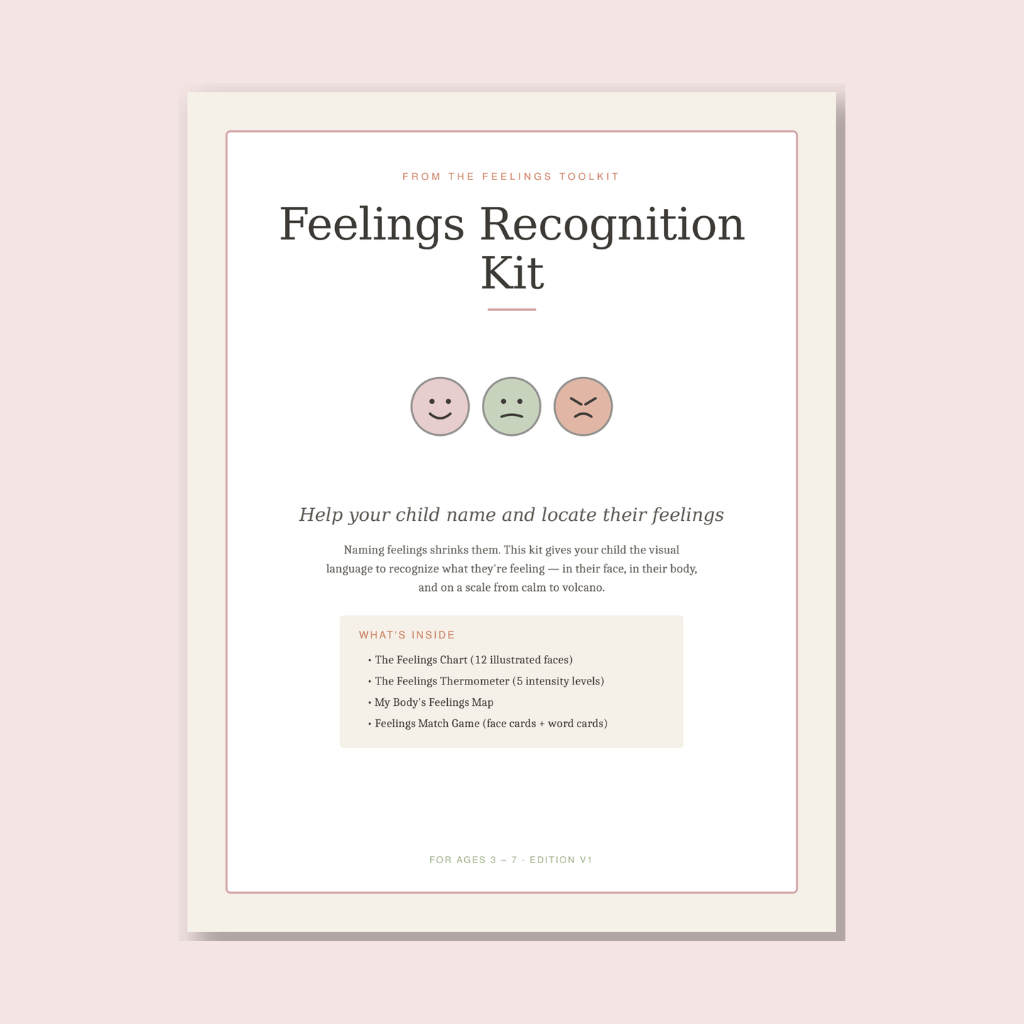 The Feelings Toolkit — Printable Resources for Big Feelings (Ages 3–7)